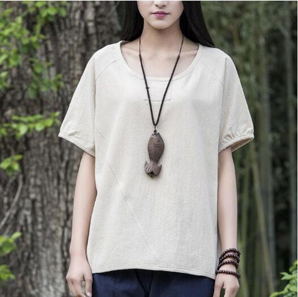 women's t-shirt 2021 summer women original short sleeve cotton linen o-neck loose casual brief vintage tees solid, White
women's t-shirt 2021 summer women original short sleeve cotton linen o-neck loose casual brief vintage tees solid, White