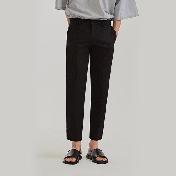men's pants summer thin capris casual loose trousers slim fit small feet korean fashion vertical large, Black
men's pants summer thin capris casual loose trousers slim fit small feet korean fashion vertical large, Black