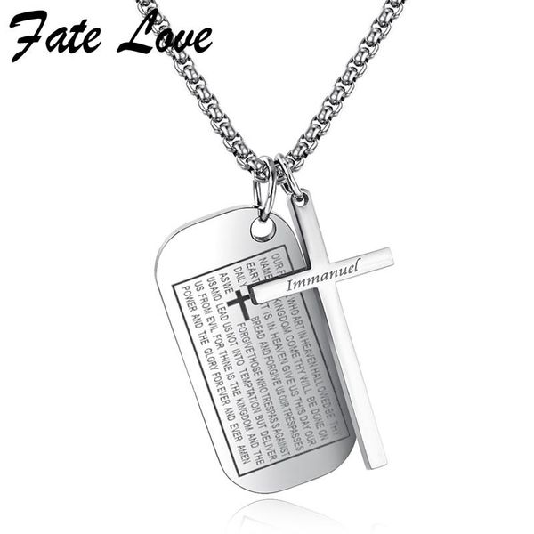 pendant necklaces fate love jesus cross necklace men stainless steel jewelry colar religious bible pendants 2021 collares mens jewellery, Silver
pendant necklaces fate love jesus cross necklace men stainless steel jewelry colar religious bible pendants 2021 collares mens jewellery, Silver