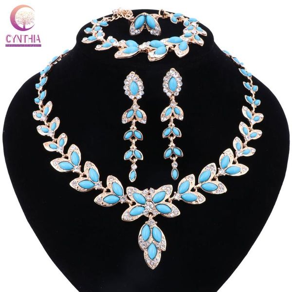earrings & necklace women trendy boho blue crystal jewelry sets with gold color silver plated statement for wedding
earrings & necklace women trendy boho blue crystal jewelry sets with gold color silver plated statement for wedding
