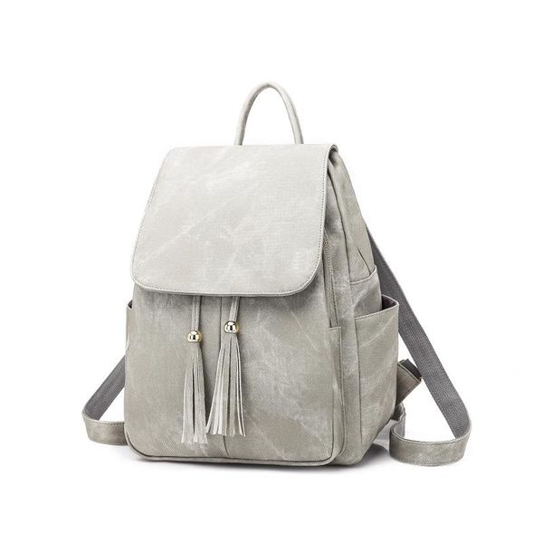 women pu leather backpacks female tassel solid high-capacity fashion backpack for girls school bag back pack
women pu leather backpacks female tassel solid high-capacity fashion backpack for girls school bag back pack