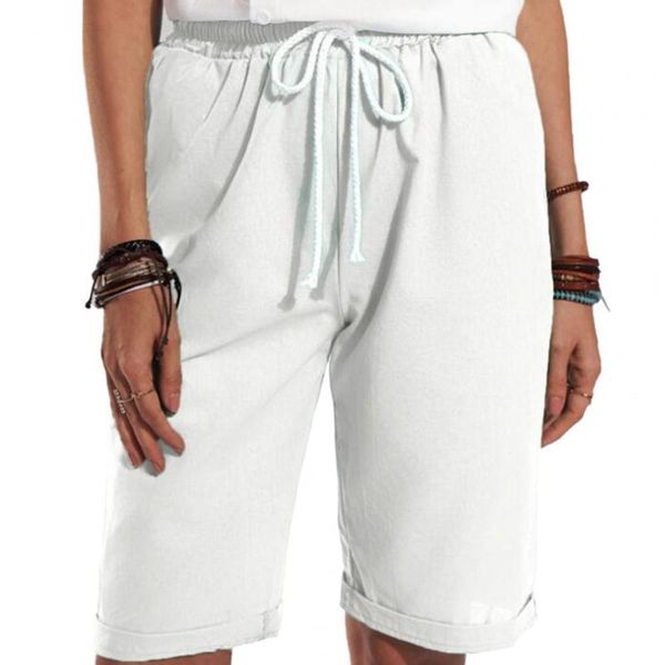 women's shorts women solid color pockets summer drawstring wide leg short pants casual ladies elastic loose trousers, White;black
women's shorts women solid color pockets summer drawstring wide leg short pants casual ladies elastic loose trousers, White;black