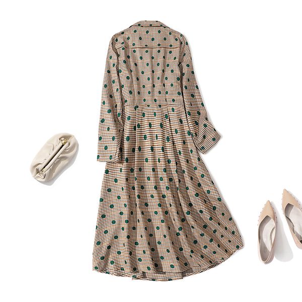 early autumn plaid dress autumn 2021new womens clothing fashionable long sleeve lapel belt polka dot printed skirt, Black;gray
early autumn plaid dress autumn 2021new womens clothing fashionable long sleeve lapel belt polka dot printed skirt, Black;gray