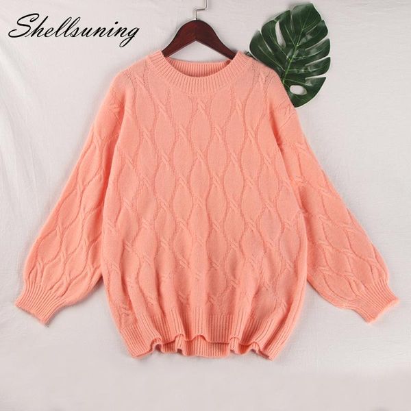 women's sweaters shellsuning lantern sleeve winter womens o-neck thick oversized minimalist soft kni simple solid pastel clothes, White;black
women's sweaters shellsuning lantern sleeve winter womens o-neck thick oversized minimalist soft kni simple solid pastel clothes, White;black
