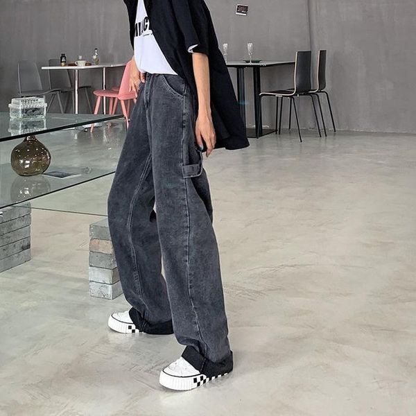 women's jeans women ladies full length trousers all-match vintage simple solid chic students wide leg cozy fashion loose ins, Blue
women's jeans women ladies full length trousers all-match vintage simple solid chic students wide leg cozy fashion loose ins, Blue
