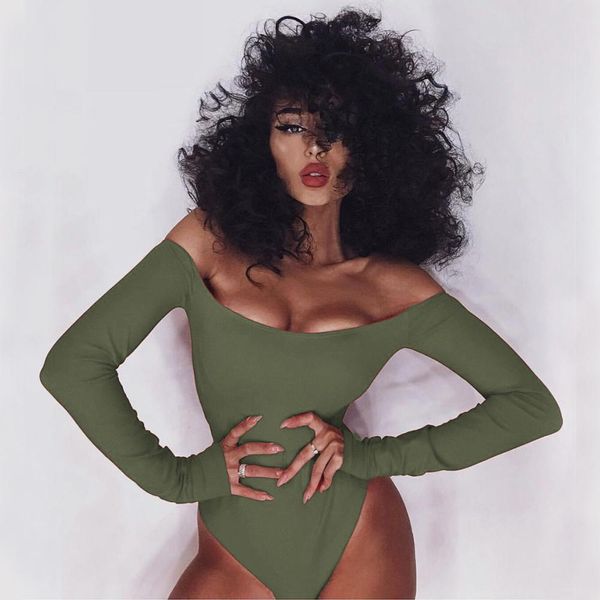 long sleeve bodysuits spring women jumpsuits fall off shoulder solid slim fit blouse bodycon club sexy, Black;white
long sleeve bodysuits spring women jumpsuits fall off shoulder solid slim fit blouse bodycon club sexy, Black;white