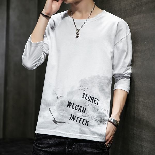 4op long sleeve men's t-shirts) 2021 spring pullover pulloverkorean printed t-shirt men's casual round neck, White;black
4op long sleeve men's t-shirts) 2021 spring pullover pulloverkorean printed t-shirt men's casual round neck, White;black