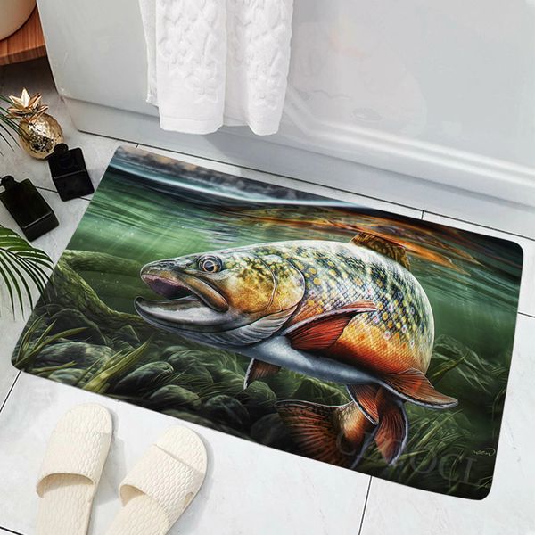 cloocl please remember pike fishing carpets doormat 3d graphic indoor outdoor porch mats non-slip kitchen mat
cloocl please remember pike fishing carpets doormat 3d graphic indoor outdoor porch mats non-slip kitchen mat