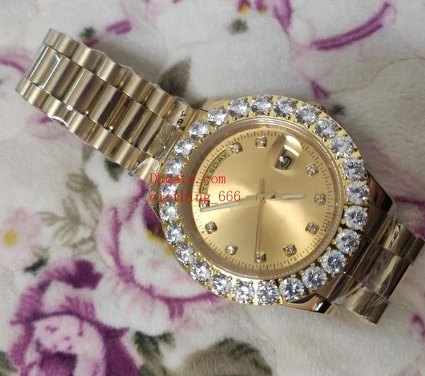 luxury mens watches 18338 43mm 18k yellow gold dial diamond bezel automatic stainless steel bracelet fashion men watch waterproof original b, Slivery;brown
luxury mens watches 18338 43mm 18k yellow gold dial diamond bezel automatic stainless steel bracelet fashion men watch waterproof original b, Slivery;brown