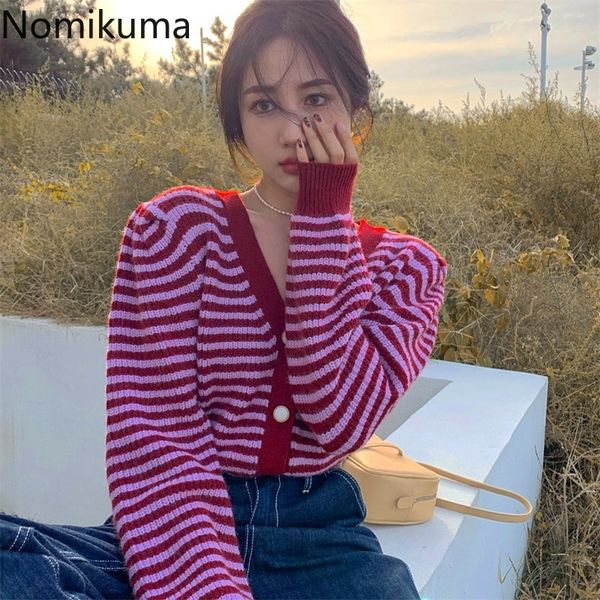 nomikuma hit color striped sweater cardigan autumn winter puff long sleeve v-neck knitted coat causal korean knitwear 6d059 210427, White;black
nomikuma hit color striped sweater cardigan autumn winter puff long sleeve v-neck knitted coat causal korean knitwear 6d059 210427, White;black