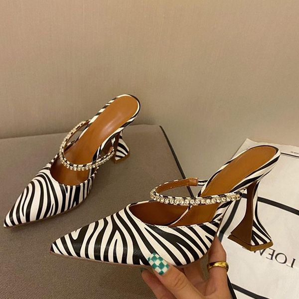 dress shoes zebra pattern women pumps pointed toe rhinestoe strange heels slip on mules fashoin slipper sandal big size 41, Black
dress shoes zebra pattern women pumps pointed toe rhinestoe strange heels slip on mules fashoin slipper sandal big size 41, Black