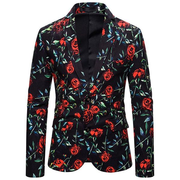 blazer spring men fashion rose print style clothing suit casual flowers male jacket coat mens suits men's & blazers, White;black
blazer spring men fashion rose print style clothing suit casual flowers male jacket coat mens suits men's & blazers, White;black