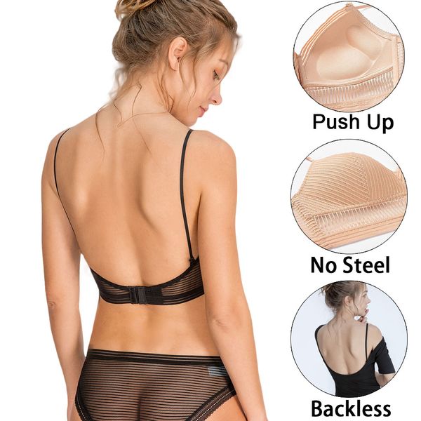 invisible bra backless strapless brassiere thin underwear low back mesh lace bralette women lingerie push up biustonosz pan, Red;black
invisible bra backless strapless brassiere thin underwear low back mesh lace bralette women lingerie push up biustonosz pan, Red;black