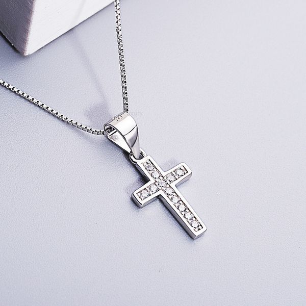 necklace fashion design pendant luxury jewelry accessories s925 pure cross with diamond christian for girlfriend and friend, Silver
necklace fashion design pendant luxury jewelry accessories s925 pure cross with diamond christian for girlfriend and friend, Silver