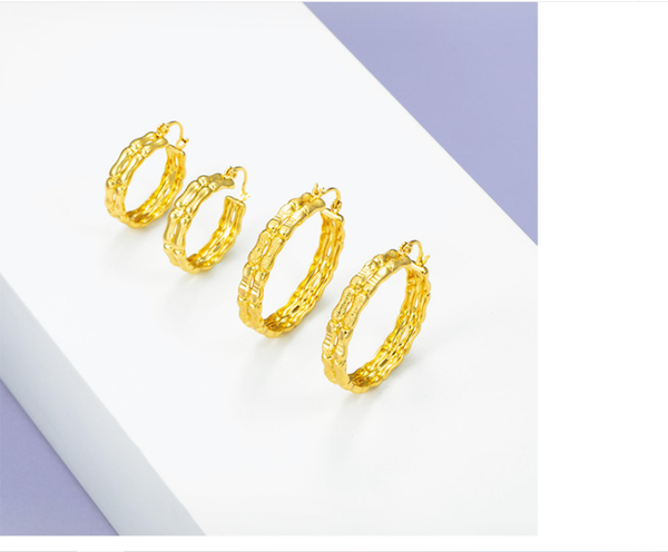 hoop & huggie 2021 european and american wowen high fashion double slub gold hoops in vintage style plated 24k alloy elegant earrings, Golden;silver
hoop & huggie 2021 european and american wowen high fashion double slub gold hoops in vintage style plated 24k alloy elegant earrings, Golden;silver