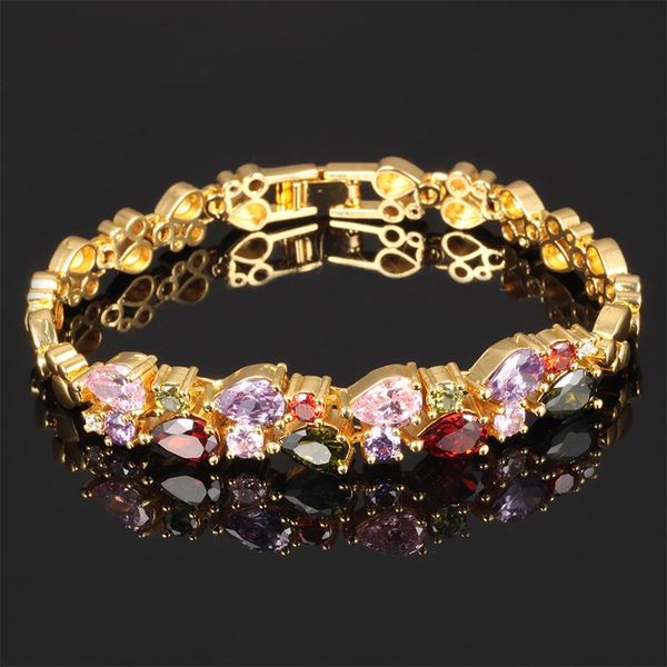 luxury colorful zircon crystal bracelet for women charms copper double layer bangle wedding female gift link, chain, Black
luxury colorful zircon crystal bracelet for women charms copper double layer bangle wedding female gift link, chain, Black