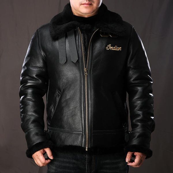 men's jackets european us ibkb3 size super warm genuine sheep leather coat mens big b3 shearling bomber military fur jacket, Black;brown
men's jackets european us ibkb3 size super warm genuine sheep leather coat mens big b3 shearling bomber military fur jacket, Black;brown
