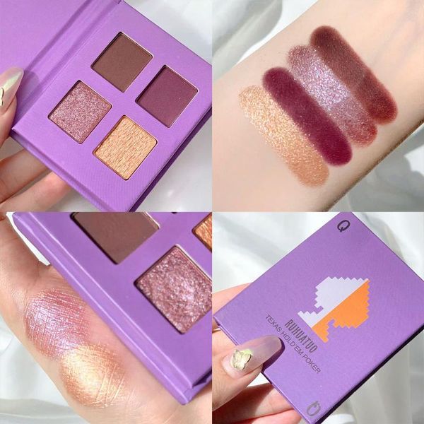 eye shadow 4 colors eyeshadow palette profession portable makeup highlight shimmer shine brightening long lasting cosmetics
eye shadow 4 colors eyeshadow palette profession portable makeup highlight shimmer shine brightening long lasting cosmetics