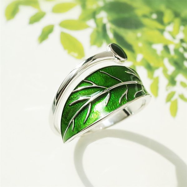 new 925 pure silver creative jewelry temperament art drop glaze simulation green leaf ring female
new 925 pure silver creative jewelry temperament art drop glaze simulation green leaf ring female