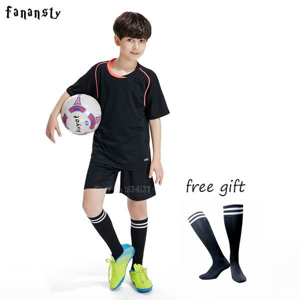kids soccer jerseys set football shirt uniforms with socks custom blank 2019 team youth football kit maillot de foot sport suits, Black;yellow
kids soccer jerseys set football shirt uniforms with socks custom blank 2019 team youth football kit maillot de foot sport suits, Black;yellow