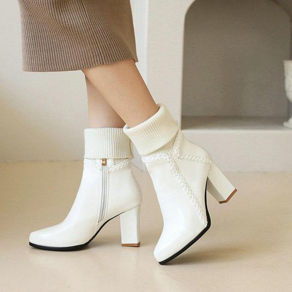 boots zawsthia 2021 white winter womans shoes block high heels knitted stretch tube ladies pumps wholesale women ankle, Black
boots zawsthia 2021 white winter womans shoes block high heels knitted stretch tube ladies pumps wholesale women ankle, Black