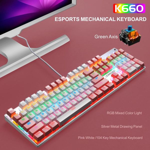 arrival gaming mechanical wired keyboard 104-key green axis usb interface rgb backlight for gamers pc lap girly pink keyboards
arrival gaming mechanical wired keyboard 104-key green axis usb interface rgb backlight for gamers pc lap girly pink keyboards