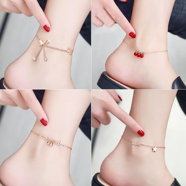 anklets anklet simple red bell rose gold korean-style titanium steel female student mori women vintage metal ri che wear geometric, Red;blue
anklets anklet simple red bell rose gold korean-style titanium steel female student mori women vintage metal ri che wear geometric, Red;blue