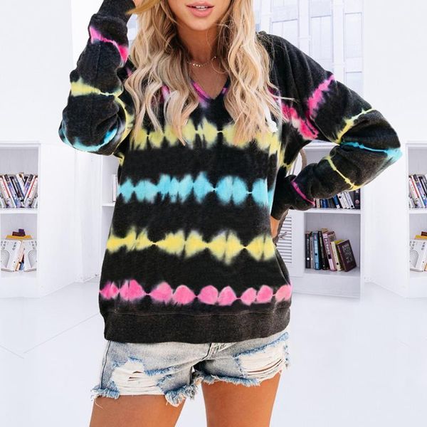women's t-shirt 2021 spring and autumn tie-dye hooded sweater loose gradient color long-sleeved top, White
women's t-shirt 2021 spring and autumn tie-dye hooded sweater loose gradient color long-sleeved top, White