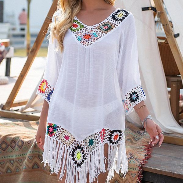 women's swimwear sunflower hollow out bikini cover up swimsuit beach dress women 2021 summer bathing suit beachwear shirt, White;black
women's swimwear sunflower hollow out bikini cover up swimsuit beach dress women 2021 summer bathing suit beachwear shirt, White;black