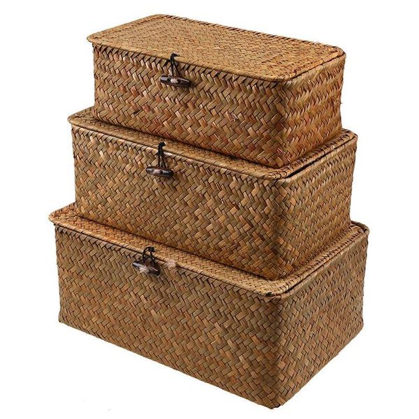 storage baskets handmade seagrass basket organizador woven box with lids makeup organizer for home office kitchen
storage baskets handmade seagrass basket organizador woven box with lids makeup organizer for home office kitchen