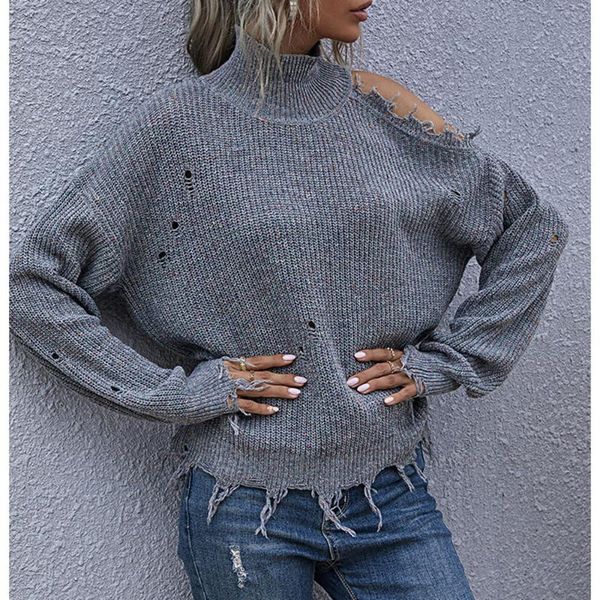 women's sweaters knitted sweater women pullovers loose winter ripped plus size turtleneck jumpers mujer jersey female hole tassel knit, White;black
women's sweaters knitted sweater women pullovers loose winter ripped plus size turtleneck jumpers mujer jersey female hole tassel knit, White;black