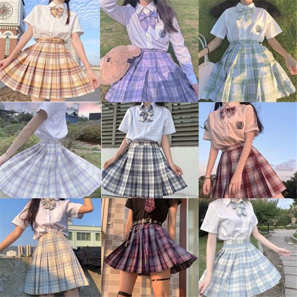 clothing sets school girl uniform pleated skirts japanese high waist a-line plaid skirt jk uniforms for woman full set, White
clothing sets school girl uniform pleated skirts japanese high waist a-line plaid skirt jk uniforms for woman full set, White
