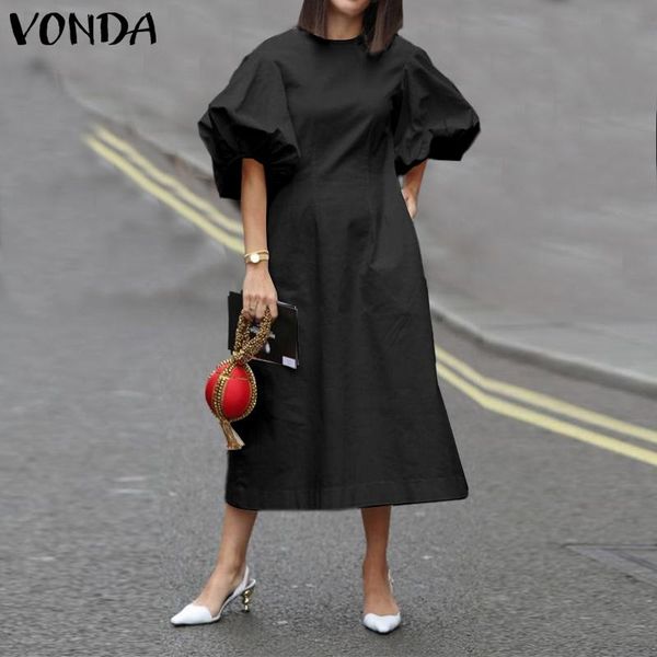 2021fashion casual dress 2021 vonda woman summer o neck short lantern sleeve dresses plus size bohemian party vestidos femme 5xl, Black;gray
2021fashion casual dress 2021 vonda woman summer o neck short lantern sleeve dresses plus size bohemian party vestidos femme 5xl, Black;gray