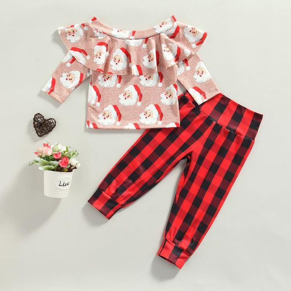 clothing sets focusnorm lovely 2pcs infant baby girls clothes santa printed long sleeve ruffles t shirts plaid pants xmas outfits, White
clothing sets focusnorm lovely 2pcs infant baby girls clothes santa printed long sleeve ruffles t shirts plaid pants xmas outfits, White