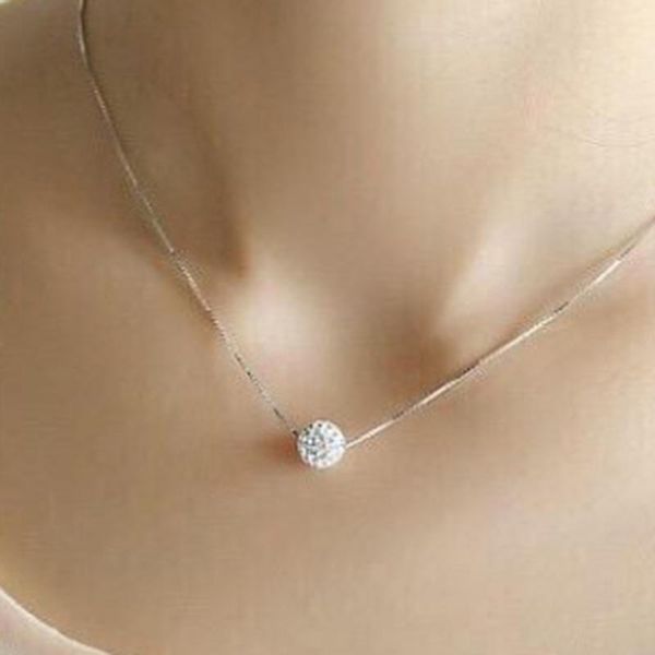 pendant necklaces women stainless crystal bentuk bola diamond / titanum jewelry engagement wedding party gifts, Silver
pendant necklaces women stainless crystal bentuk bola diamond / titanum jewelry engagement wedding party gifts, Silver