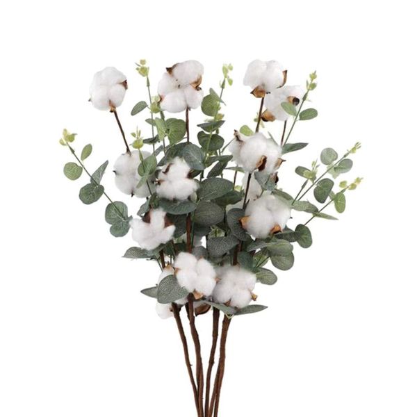 1pcs artificial plants cotton stems 4 heads bouquet leaves for home farmh decoraciones artificiales flowers decorative & wreaths
1pcs artificial plants cotton stems 4 heads bouquet leaves for home farmh decoraciones artificiales flowers decorative & wreaths