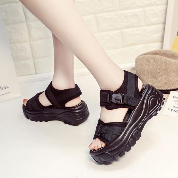 summer chunky femmes sandals women wedge high heels shoes female buckle platform slippers woman 2021, Black
summer chunky femmes sandals women wedge high heels shoes female buckle platform slippers woman 2021, Black