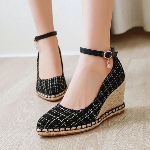dress shoes wedge heels womens high heel pointed toe pumps ladies ankle strap plaid office black beige size10 41 42 43
dress shoes wedge heels womens high heel pointed toe pumps ladies ankle strap plaid office black beige size10 41 42 43