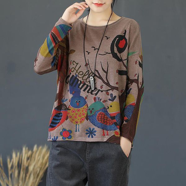 t shirts spring fashion women long sleeve o-neck knitted t-shirt all-matched casual tee shirt femme vintage print plus size s918 lz0u, White
t shirts spring fashion women long sleeve o-neck knitted t-shirt all-matched casual tee shirt femme vintage print plus size s918 lz0u, White