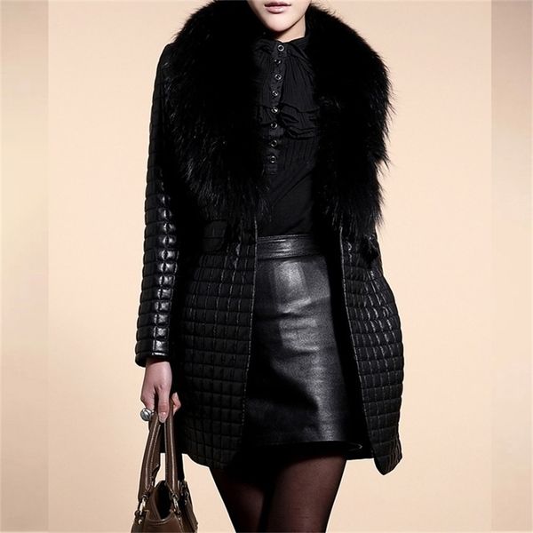 women coat winter faux leather fur long sleeve jacket autumn winter fashion outerwear long overcoat ladies coats 220112, Black
women coat winter faux leather fur long sleeve jacket autumn winter fashion outerwear long overcoat ladies coats 220112, Black