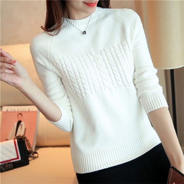 2021 winter womens blouses pullover long sleeve o-neck slim female knitted sweater for female short solid sweaters, White;black
2021 winter womens blouses pullover long sleeve o-neck slim female knitted sweater for female short solid sweaters, White;black