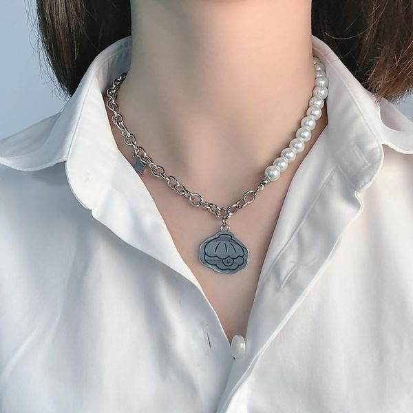 pendant necklaces korea vintage fashion simple geometric silver color cartoon shell chain pearl splicing titanium steel necklace for women
pendant necklaces korea vintage fashion simple geometric silver color cartoon shell chain pearl splicing titanium steel necklace for women