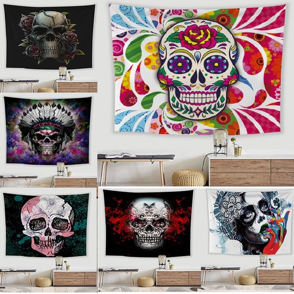 wholesale colorful skull tapestry 6 patterns sugar rose skeleton flower tapestries wall hanging for bedroom dorm room decoration
wholesale colorful skull tapestry 6 patterns sugar rose skeleton flower tapestries wall hanging for bedroom dorm room decoration