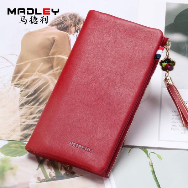 wallets madeley cross border long style buckle women's wallet zero frosted multi card mobile bag handle, Red;black
wallets madeley cross border long style buckle women's wallet zero frosted multi card mobile bag handle, Red;black