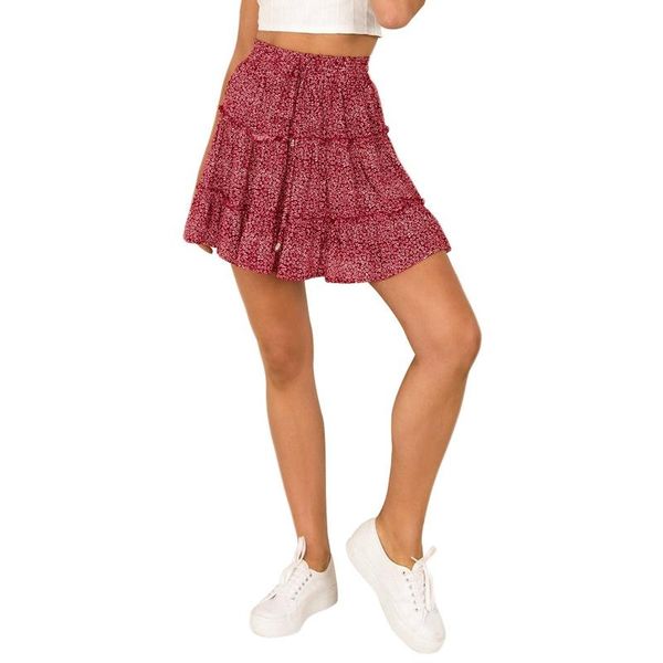 women fashion high waist frilly skirt broken flower printed beach short skirts, Black
women fashion high waist frilly skirt broken flower printed beach short skirts, Black
