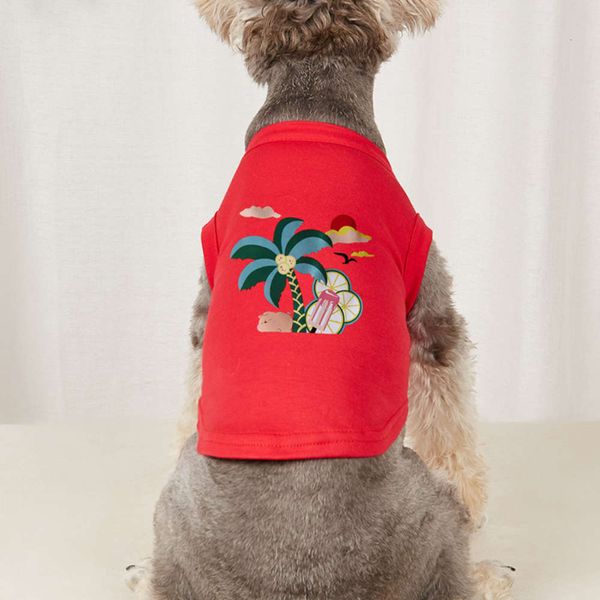 pet summer coconut pattern print red vest teddy t-shirt cat and dog clothing
pet summer coconut pattern print red vest teddy t-shirt cat and dog clothing