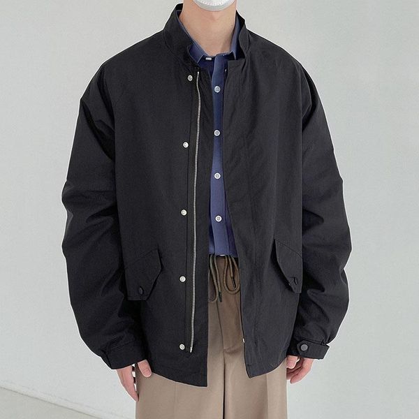 men's jackets autumn thin workwear single breasted coat for male 2021 stand collar causal japanese streetwear jacket retro clothing, Black;brown
men's jackets autumn thin workwear single breasted coat for male 2021 stand collar causal japanese streetwear jacket retro clothing, Black;brown