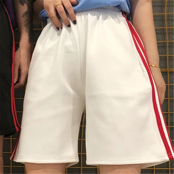 women's shorts women high waist wide leg 2021 summer three stripes harajuku casual loose tide simple wild men and couple, White;black
women's shorts women high waist wide leg 2021 summer three stripes harajuku casual loose tide simple wild men and couple, White;black