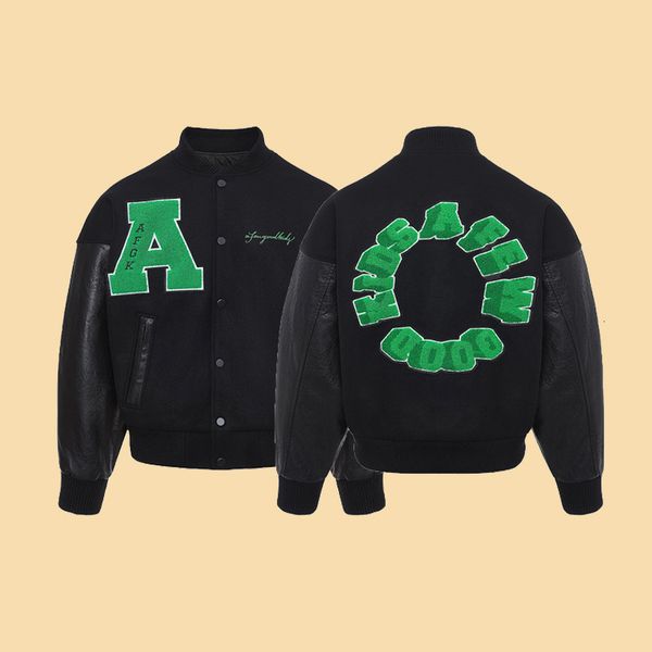 autumn coat vibe high street baseball suit black embroidered leather men's style
autumn coat vibe high street baseball suit black embroidered leather men's style