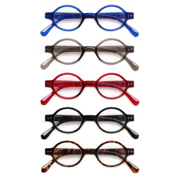 sunglasses clasaga 5 pack reading glasses spring hinge retro small round frame men and women hd reader diopter +0.5+1.0+......+600, White;black
sunglasses clasaga 5 pack reading glasses spring hinge retro small round frame men and women hd reader diopter +0.5+1.0+......+600, White;black